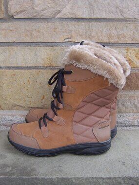 Columbia Ice Maiden II Women's Waterproof Snow Boots Elk Brown Size 8 NEW